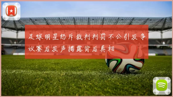 足球明星怒斥裁判判罚不公引发争议赛后发声揭露背后真相